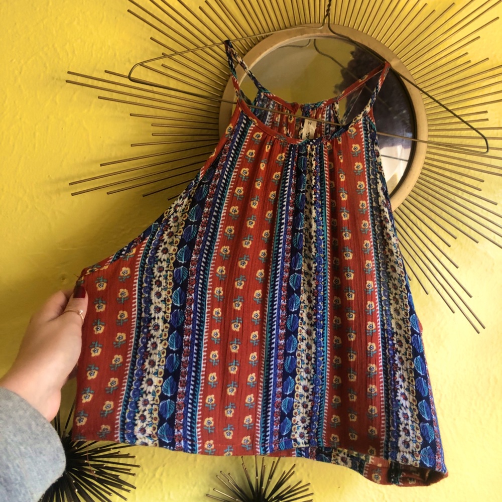🌿refashioned chloe&katie patterned tank!
